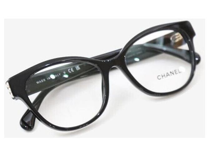 Chanel Occhiali Neri con Montatura a Farfalla Nero - vista 5