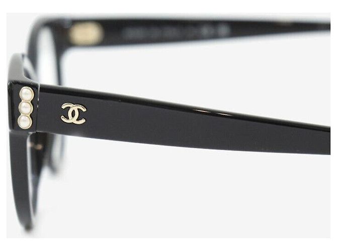 Chanel Occhiali Neri con Montatura a Farfalla Nero - vista 6