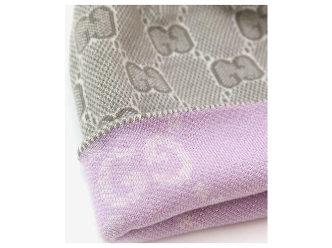 Gucci Wendbarer GG Wollhut in Pink Grau Braun - Ansicht 5