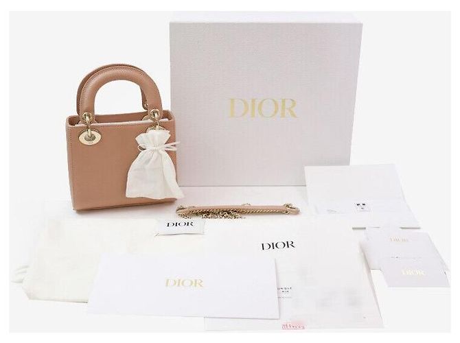 Borsa a tracolla Mini Lady Dior in pelle di lucertola rosa - vista 8