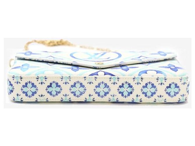 Louis Vuitton Pochette Felicie Lagoon Blue Borsa a tracolla - vista 4