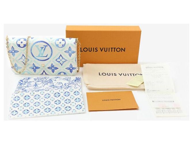 Louis Vuitton Pochette Felicie Lagoon Blue Borsa a tracolla - vista 8