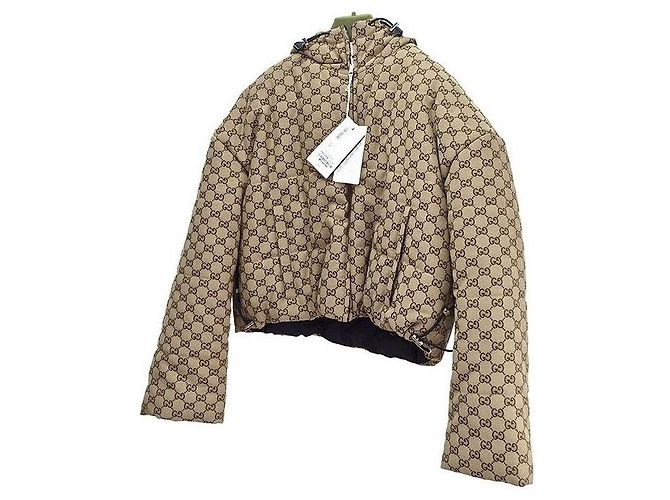 Gucci Chaqueta acolchada con capucha reversible Castaño - vista 2