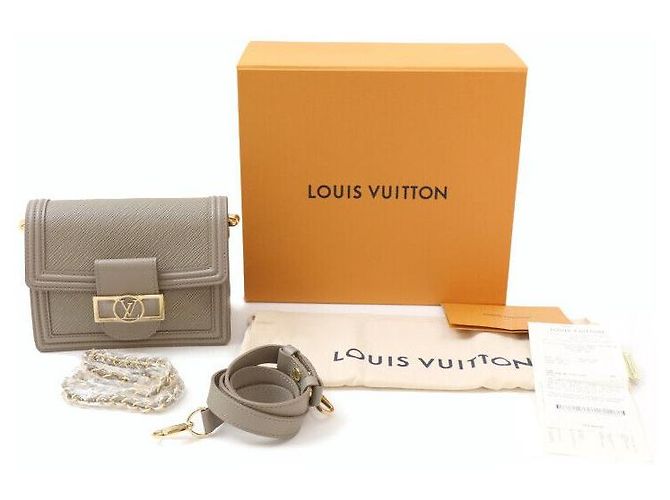 Louis Vuitton Borsa a tracolla Dolphin Mini Epi Grigio Beige Marrone - vista 8