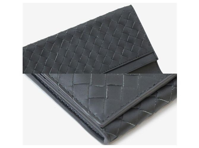 Bottega Veneta Cartera Larga Intrecciato Gris Oscuro Castaño - vista 6