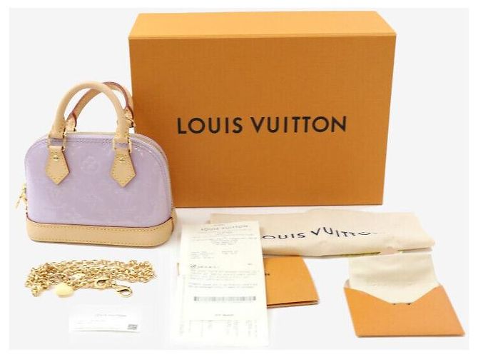 Louis Vuitton Borsa a tracolla Nano Alma Vernis Monogramma Lilla Porpora - vista 8