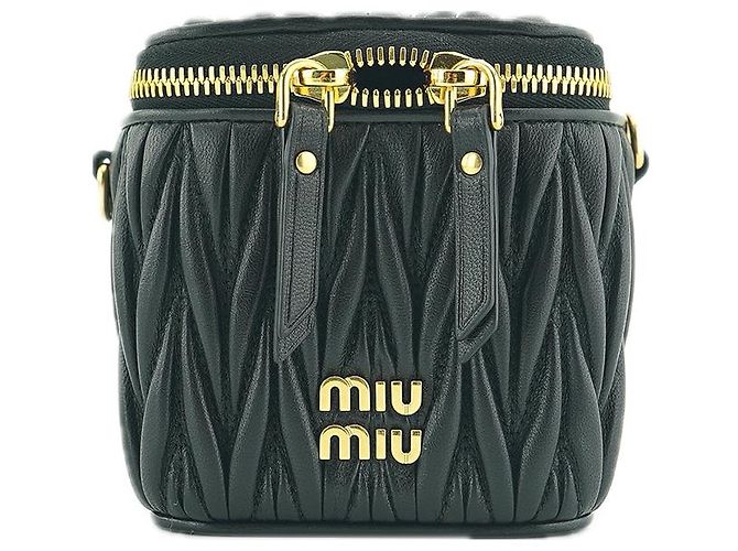 Miu Miu Borsa a tracolla mini in pelle nappa trapuntata nera Nero - vista 9
