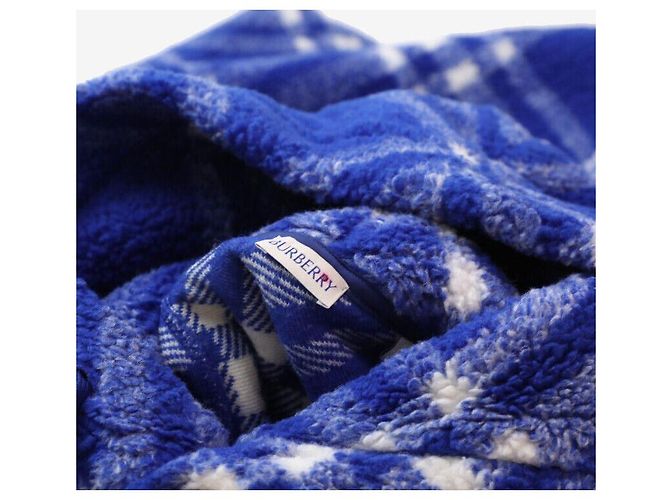 Burberry Karierter Fleece-Hoodie Blau XL - Ansicht 5