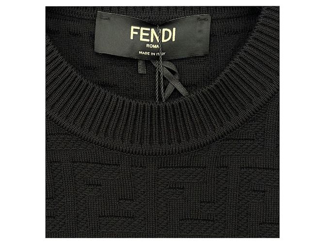 Fendi Malha de algodão com logo FF Preto - vista 10