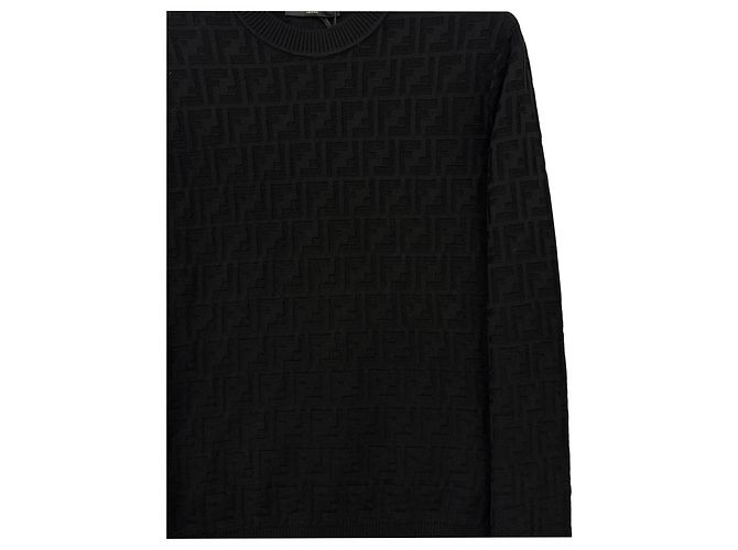 Fendi Malha de algodão com logo FF Preto - vista 3