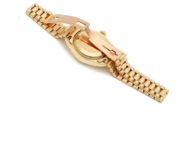 Rolex Damenarmbanduhr Datejust aus Gold mit Diamanten Golden - Ansicht 15