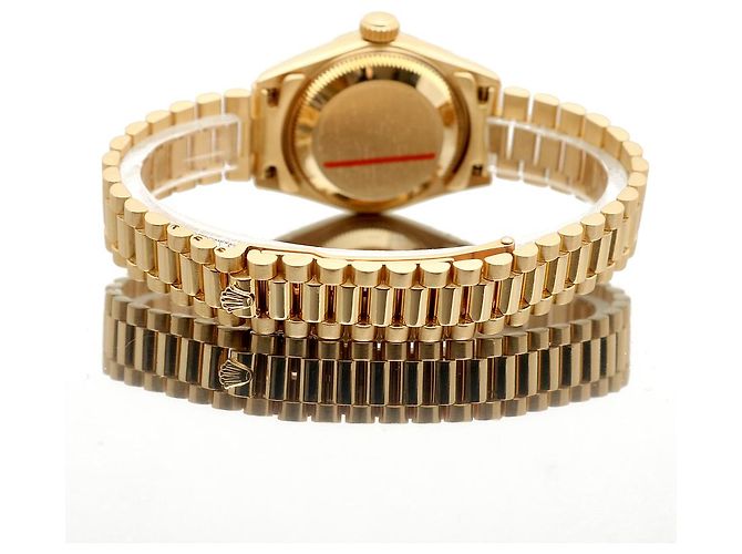 Rolex Damenarmbanduhr Datejust aus Gold mit Diamanten Golden - Ansicht 22