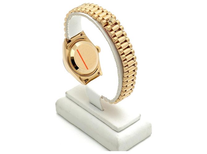 Rolex Damenarmbanduhr Datejust aus Gold mit Diamanten Golden - Ansicht 5