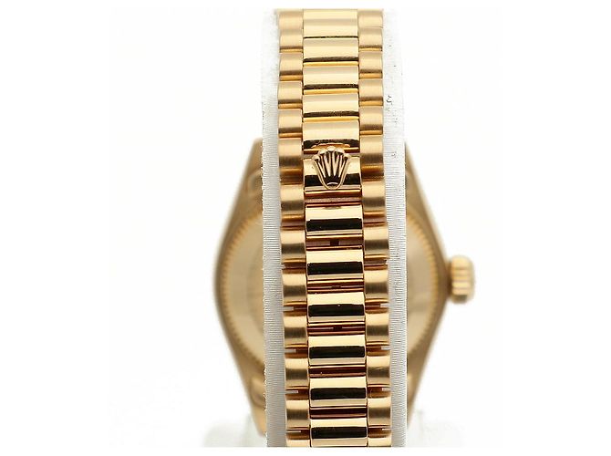 Rolex Damenarmbanduhr Datejust aus Gold mit Diamanten Golden - Ansicht 7