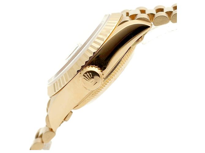 Rolex Damenarmbanduhr Datejust aus Gold mit Diamanten Golden - Ansicht 9