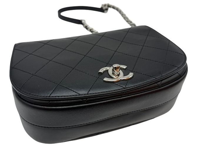 Chanel Borsa a spalla con catena e pattina nera Nero - vista 5