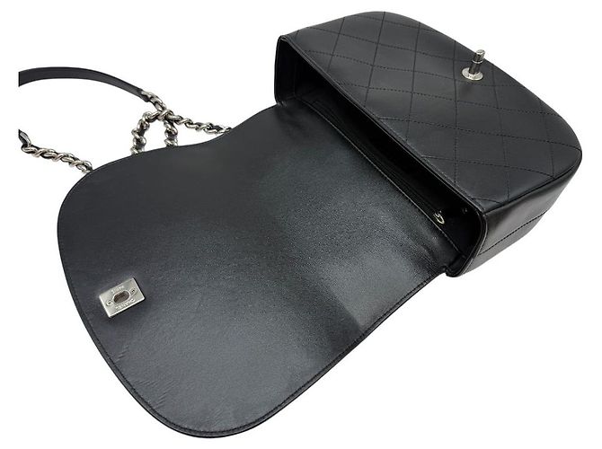Chanel Borsa a spalla con catena e pattina nera Nero - vista 7