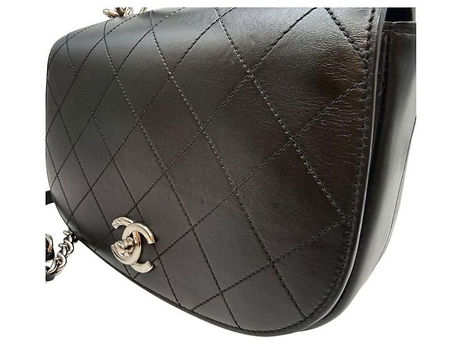 Chanel Borsa a spalla con catena e pattina nera Nero - vista 9