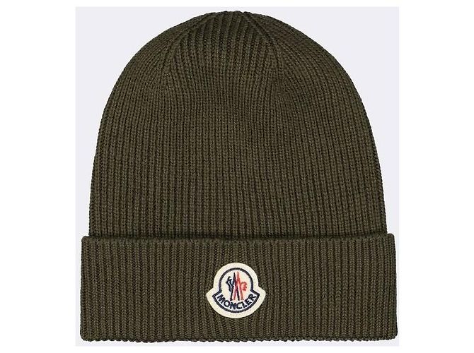 Moncler Wollmütze mit Logo-Patch Grün - Ansicht 4
