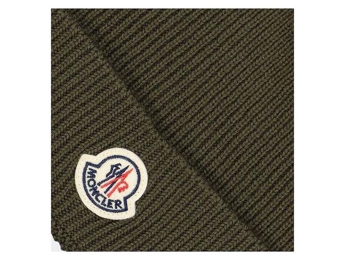 Moncler Wollmütze mit Logo-Patch Grün - Ansicht 6