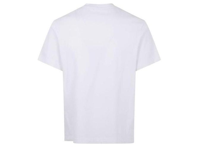 Weißes Baumwoll-T-Shirt mit gesticktem Moncler La Prima-Logo - Ansicht 6