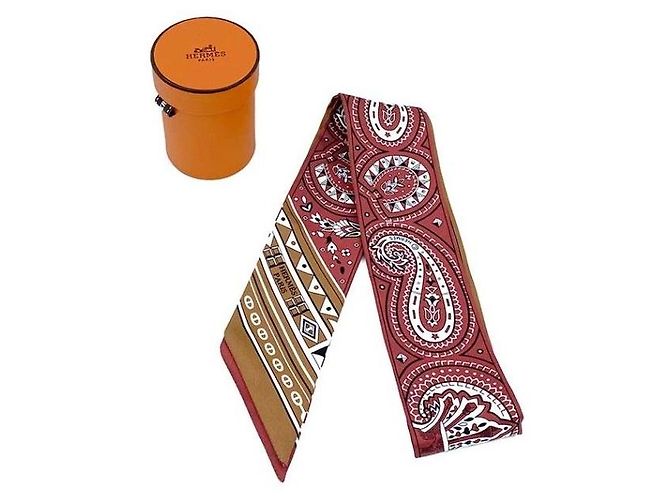 Hermès Twilly de seda Multicor - vista 4