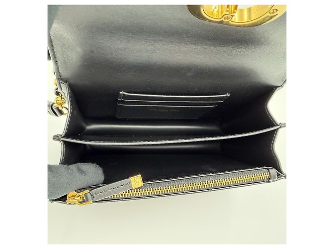 Dior Miss Caro Mini Macro Cannage in Pelle di Pecora Nera Nero - vista 11