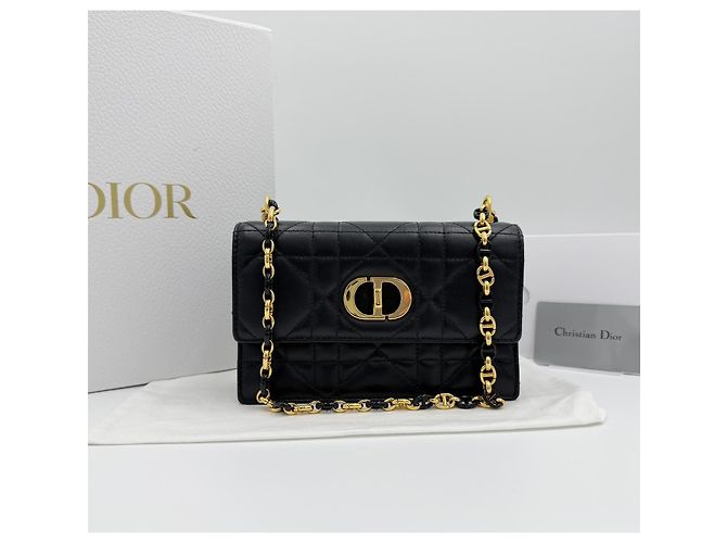Dior Miss Caro Mini Macro Cannage in Pelle di Pecora Nera Nero - vista 2