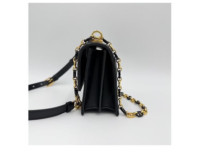 Dior Miss Caro Mini Macro Cannage in Pelle di Pecora Nera Nero - vista 4