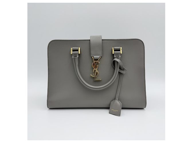 Saint Laurent Graue kleine Tote Schultertasche Braun - Ansicht 2