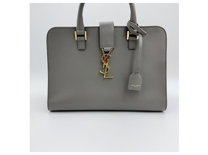 Saint Laurent Graue kleine Tote Schultertasche Braun - Ansicht 3
