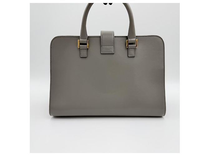 Saint Laurent Graue kleine Tote Schultertasche Braun - Ansicht 6