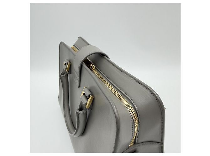 Saint Laurent Graue kleine Tote Schultertasche Braun - Ansicht 8