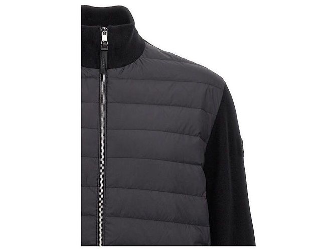 Moncler Cashmere-Zip-Cardigan mit Daunenfüllung Schwarz - Ansicht 6