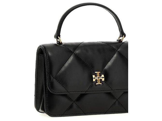 Tory Burch Mini-Handtasche mit Diamantsteppung und Kette Schwarz - Ansicht 6
