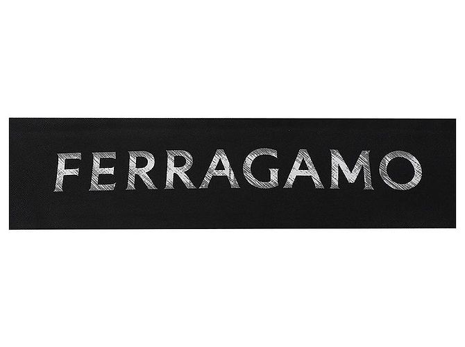 Salvatore Ferragamo La Banda in Seta Stampata Graffiti La Prima Bianco - vista 8
