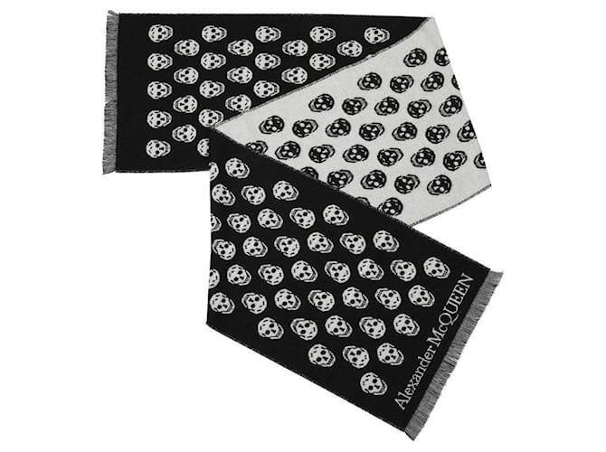 Alexander Mcqueen Bufanda de calavera reversible Blanco - vista 6