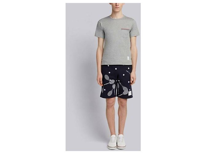 Thom Browne T-Shirt aus mittelschwerem Jersey-Baumwolle mit Tasche - Ansicht 7