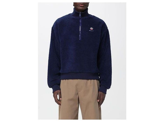 Bally Half Zip Sweater Blue - view 4