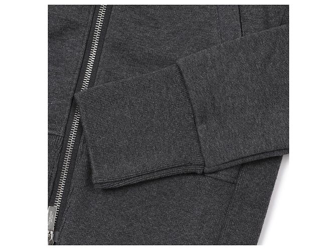 Thom Browne Felpa con cappuccio in jersey loopback con zip e striscia a righe RWB Marrone - vista 9