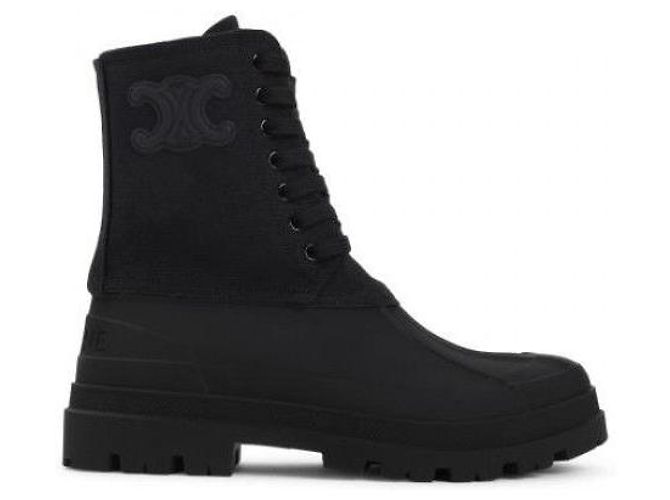 Céline Botas con cordones en lona - vista 5