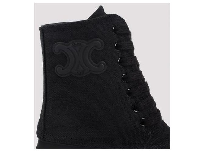 Céline Botas con cordones en lona - vista 9