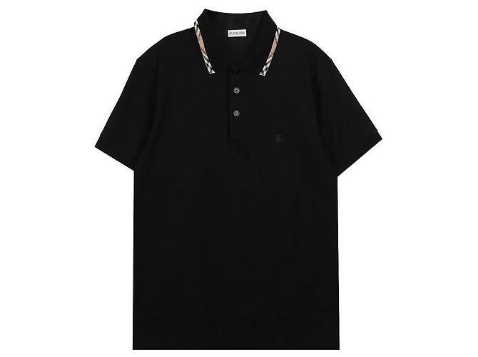 Burberry Polo de algodão com corte ajustado Preto - vista 3