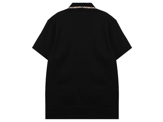Burberry Polo de algodão com corte ajustado Preto - vista 4