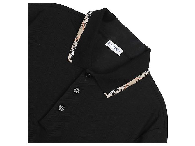 Burberry Polo de algodão com corte ajustado Preto - vista 5