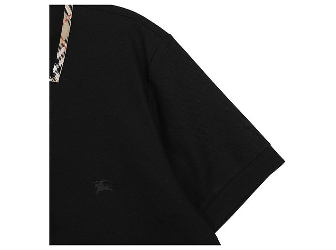 Burberry Polo de algodão com corte ajustado Preto - vista 6
