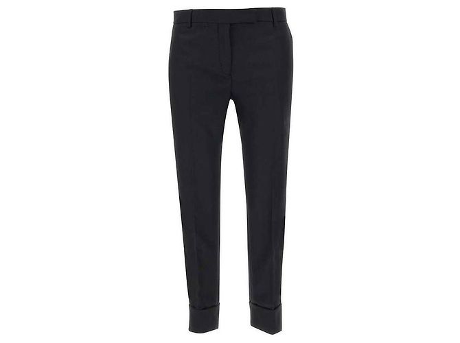 Thom Browne Pantalones cigarrete de tiro bajo en twill - vista 4