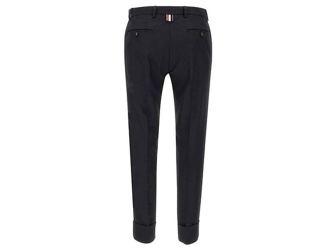 Thom Browne Pantalones cigarrete de tiro bajo en twill - vista 5