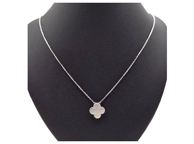 Van Cleef & Arpels Collana Vintage Alhambra Bianco - vista 2