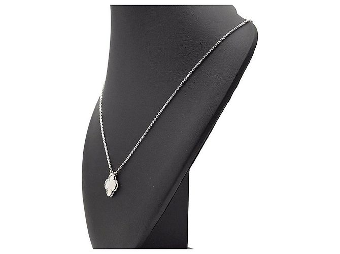 Van Cleef & Arpels Collana Vintage Alhambra Bianco - vista 3